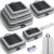 Prezon 8 Set/6 Set/4 Set Compression Packing Cubes for Travel, Lightweight Vacation Travel Essentials, Travel Accessories for Suitcase Organizer Bags Set, Durable Luggage Organizer, 8-Pewter, 8 Set,