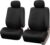 FH Group Universal Fit Front Car Seat Cover – Faux Leather (Black), Set of 2