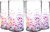 Youngever 4 Pack 16 Ounce Plastic Tumblers, Plastic Glasses, Cafe Break-Resistant Drinking Glasses, Shatterproof Beverage Tumblers, Reusable | NO BPA | Top-rack Dishwasher Safe (3D Heart)
