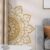 Runtoo Half Mandala Wall Decals Large Peel and Stick Gold Boho Lotus Floral Wall Decal for Living Room Bedroom Yoga Headboard India Decor