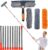 20 ft+ Reach Squeegee Cleaner Duster 2 in 1 Rotatable Window Cleaning Tool Kit With 3-14 ft Extension Pole, Washing Equipment for Indoor Outdoor Glass Car – 3 Pads