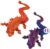 2 Moving Dragons – 3D Printed Decoration Fantasy Universe / Fidget Toy – Toy, Unique Gift Idea, Interior Decoration for Home (Red Gold Shiny + Red Blue Glossy)