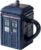 MBSM Creative Mug Coffee Mug Police Box Ceramic Mug with Lid for Tea 15oz Coffee Cup Funny Creative Gift Kids Other Drink Cup Square