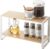 Yamazaki Home Tosca Kitchen Rack – Counter Storage Shelf Organizer – Steel + Wood