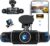 CAMECHO 4 Channel Dash Cam Car, 360° Rotatable Front Rear Interior Left Right Dash Cam, Car Camera with App Control, IR Night Vision, Loop Recording, G-Sensor, Parking Aid, 24H Parking Monitoring