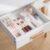Poeland 5 Pcs Drawer Organizer Tray Storage Box for Bedroom Dresser Bathroom Kitchen, Frosted