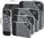 SINZUX 6 PCS Compression Packing Cubes, Black Extensible Ultralight Packing Cubes for Suitcases, Suitcase Organiser Bags Set, Travel Cubes Organiser Bags Packing Cubes for Suitcases Backpack Luggage