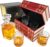 BENESSARI Whiskey Decanter Gift Set – Fake Book Tantalus Bourbon Cocktail Glasses Set of 4, Crystal Scotch Whiskey Glasses, Old Fashioned Liquor Men Gift, Bar, Kitchen Decor, Whisky Glass Sets