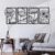 ESTART 4 Pieces Metal Lotus Wall Decor Abstract Floral Aesthetic Splicing Line Art Minimalist Wall Decor for Bedroom Flowers Hanging Wall Sculpture for Living Room Kitchen Office Yoga Room (Black)