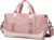 Tokeya Sports Gym Bag Fitness Duffel Large Holdall Workout Bag Overnight Weekender Bags Training Handbag with Wet Pocket Shoes Compartment for Sport Travel Yoga Swimming Camping Unisex, 40L, Pink, Travel Duffle