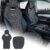 FDAIUN for BYD Atto 3 Yuan Plus 2021-2024 Car Front and Rear Seat Covers, Seat Protector, Ice Silk Rear Seat Cover, Non-Slip, Breathable Car Accessories, Navy Blue (Front Seat Ice Silk Cushion x 1 +