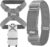 2-Pack Elastic Luggage Straps with Suitcase Bungee, Adjustable Bag Belt Travel Accessories -Gray