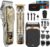 LQT Professional Hair Clipper Set for Men Electric Shaver Razor Cordless Hair Cutting Barber Clippers Beard Trimmer Men’s Grooming Kit Gifts for Him (Bronze)