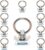 Gubar-Tech Heavy Duty 10 x Single Fitting Silver Aluminium for Airline Rails -1340 daN/kg End Fitting L-Track Lashing Rails