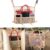 Car Organizer Mesh Bag, Purse Holder, Net Pocket, Automotive Console, Back Seat Pets Kids Barrier, Handbag Storage for Women, Beige
