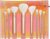 Real Techniques The Wanderer Makeup Brush Kit, Premium and Professional Brush Set, Soft Bristles, For Foundation, Powder, Eyeshadow, Blush, Bronzer, & Concealer, 9 Piece Set