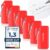 Travely – Premium Luggage Tags – Extra Secure Tags for Luggage – Includes Name Tag – Set of 6, Red