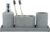 ZCCZ – Light stone Gray Bathroom accessories set 4 Pcs – Toothbrush Holder, Soap Dispenser, Vanity Tray, Bathroom Tumbler – Countertop Vanity Organizer – Bathroom accessory set – Toothbrush Holder Set