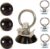 Gubar-Tech Set of 4 Orange 8 Pieces 4 x Single Fitting for Airline Rails + 4 x Round Plate Black (O-Silver)