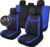 CAROMOP Breathable Car Seat Covers Full Seats,3D Air Mesh Cloth Seat Covers for Cars, Split Bench Compatible Car Interior Covers, Universal Fit Most Car Sedan Truck SUV(Black/Blue)