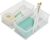 Annova Mesh Drawer Cabinet and Shelf Organizer Bins Storage Basket School Office Supply Holder Tray- Set of 2 (White, 7.5x15x5 CM)
