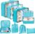 Packing Cubes, Packing Cubes for travel, Suitcase Organizer, Travel Cubes for Packing, Packing Cube, Luggage Organizer Bags, Travel Cubes, Cyan, Variety Pack