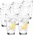 Youngever 6 Pack 650ML Bistro Clear Plastic Tumblers, Plastic Drinking Glasses, Re-usable Plastic Cups, Unbreakable Glasses