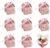 Cheriswelry Pack of 10 Pink Heart Flower Candy Boxes with Bow for Wedding Christmas Baby Shower Party Gift Wrapping