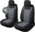 Pariiaotin 3D Air Mesh Car Seat Covers Front Sets Washable and Breathable Premium Cloth Automotive Vehicle Seat Covers for Cars Interior, Universal Fit for Most Cars, Sedan, Truck, SUV(Black/Gray)