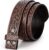 Western Leather Belt Strap for Men Women Cowboy Cowgirl Leather Mens Belts for Jeans Birthday Christmas Belt Gifts