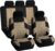 FH Group FB071BEIGE115 Car Seat Cover (Travel Master Airbag and Split Bench Compatible Beige)
