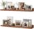 Floating Shelves Set of 2, 60 cm Walnut Floating Shelves for Wall Mounted Shelf Picture Ledge Shelf Kids Bookshelf for Living Room Kitchen Bedroom Bathroom Photo Display Home Organization & Wall Decor