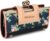 GLITZALL Women’s Leather Purse Large Capacity Women’s Handbag Long with 10 Card Slots and Clips, and Zero Purse with Buckle in the Middle, 05-Dark-Blue, chain wallet