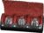 ROTHWELL Watch Roll Travel Case for 3 Watches | Tough Portable Protection, Fits All Wrist Watches & Smart Watches Up to 50mm (Black/Red)